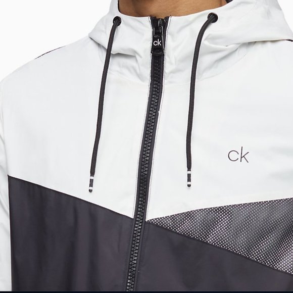 CK. COLORBLOCK ZIP HOODED WINDBREAKER - Picture 3 of 4